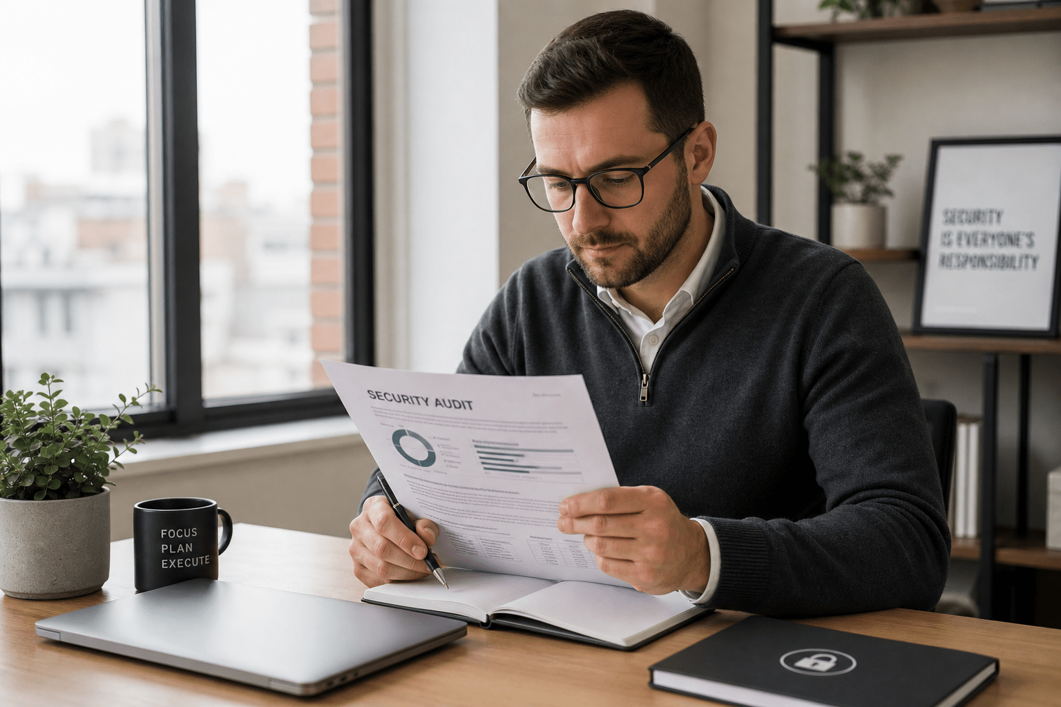 Cybersecurity professionals reviewing the UK cybersecurity skills gap in 2026